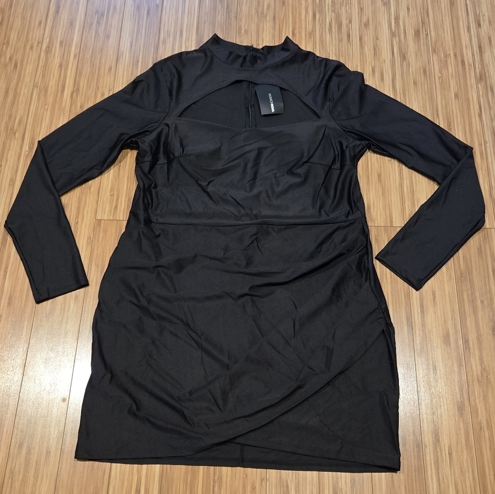 NWT Fashion Nova Black Long Sleeve Dress